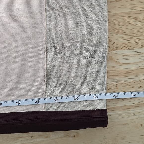 Marciano Striped‎ Dress Womens Extra Small Pink Glitter Stretch Bodycon Mini - Picture 6 of 8